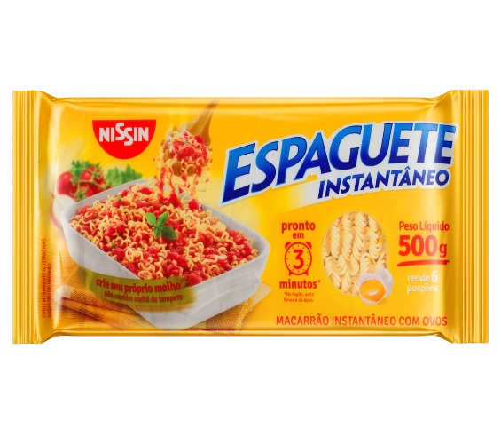 Macarrão Instantâneo Espaguete Nissin 3 Minutos Pacote 500g