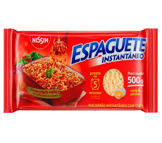 Macarrão Instantâneo Espaguete Nissin 5 Minutos Pacote 500g