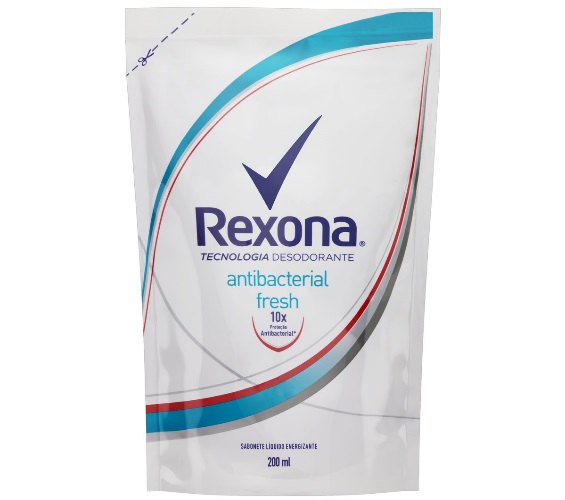 Sabonete Líquido Antibacterial Fresh Rexona Sachê 200ml Refil