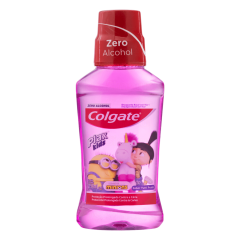 Enxaguante Bucal Zero Álcool Tutti Frutti Minions Colgate Plax Kids Frasco 250ml