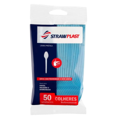 COLHER STRAWPLAST PLA FESTA AZ