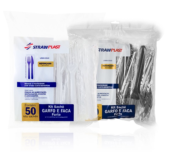 KIT GARFO/FACA STRAWPLAST PLA FORTE