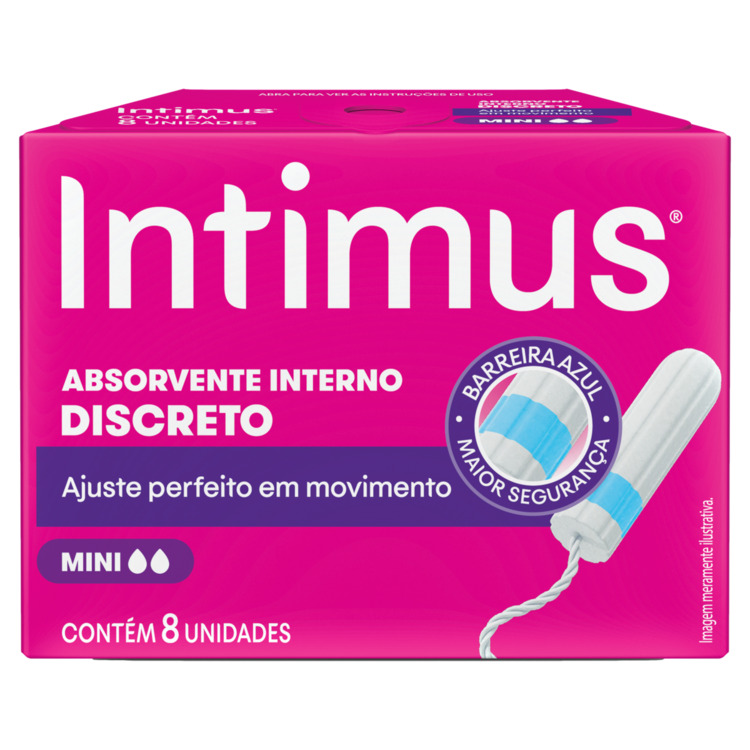 Absorvente Interno Mini Intimus Caixa 8 Unidades