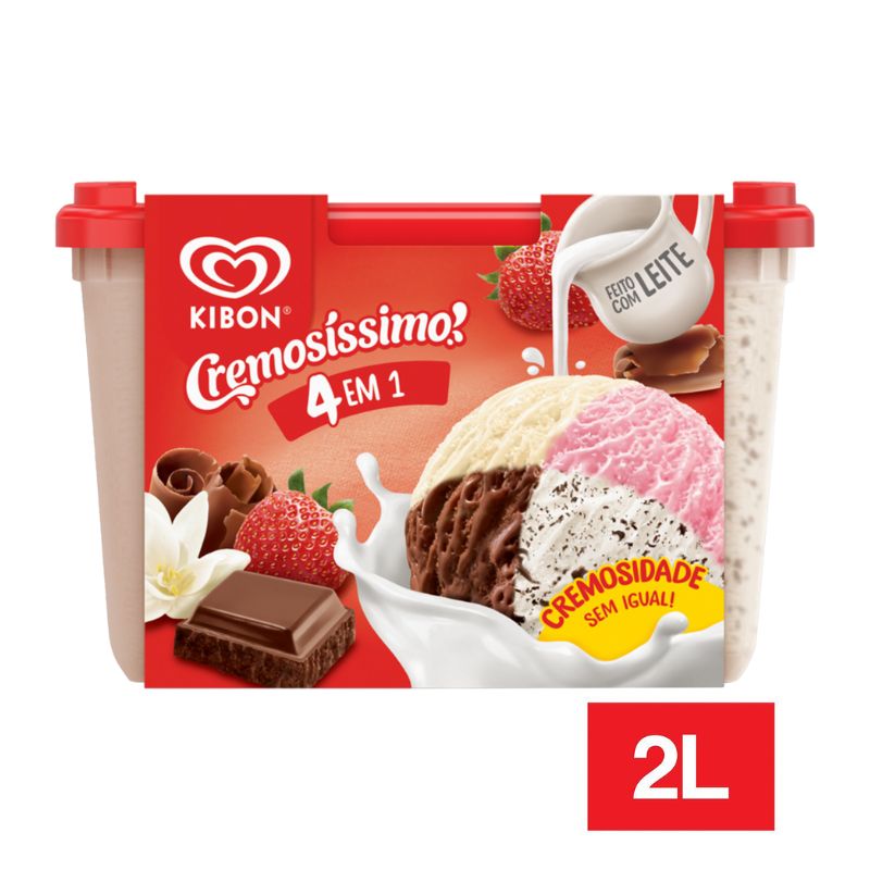 Sorvete Kibon Cremosissimo 4 Em 1 2Lt
