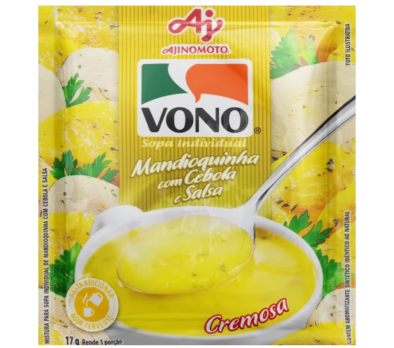 Sopa Individual Cremosa Mandioquinha com Cebola e Salsa Vono Pacote 17g