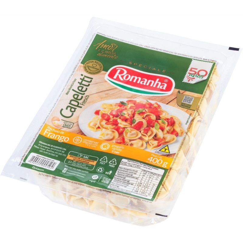 Massa Romanha Capeleti Frango 400g