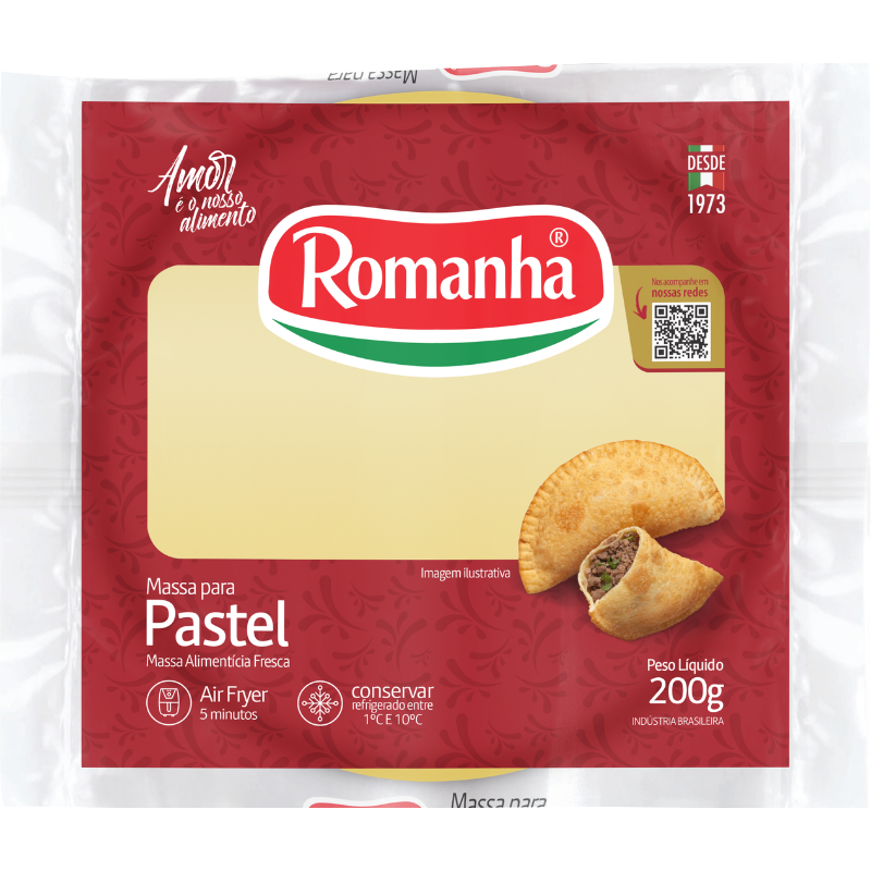 Massa para Pastel Médio Romanha 200g