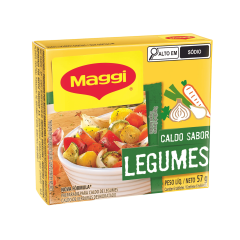 Caldo em Tablete Legumes Maggi Caixa 57g 6 Unidades