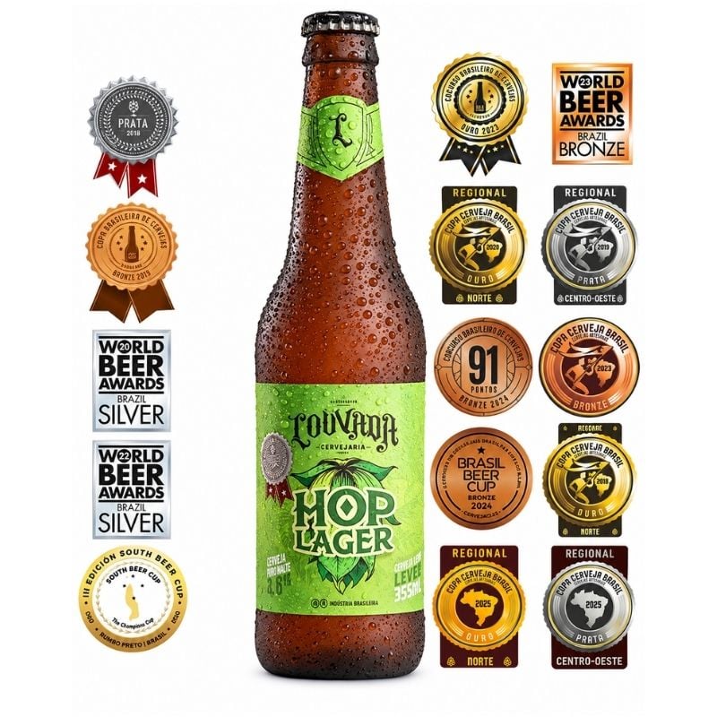 Cerveja Louvada Hop Lager 355ml