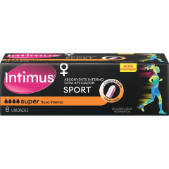 Absorvente Interno Médio Intimus Sport Caixa 8 Unidades
