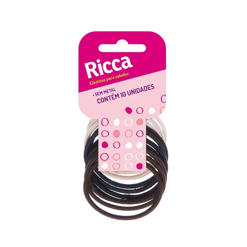 Elástico para Cabelo Ricca sem Metal 3MM