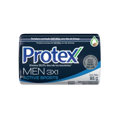 Sabonete em Barra Antibacteriano Sport Protex For Men Cartucho 85g