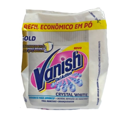 Tira-Manchas em Pó Branqueador Vanish Oxi Action Crystal White Pacote 400g Refil Econômico