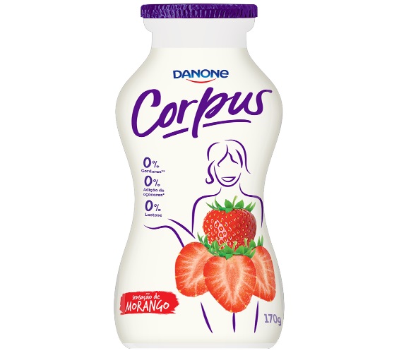 Iogurte Danone Corpus sabor Morango sem Lactose 170g