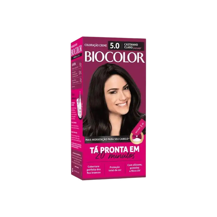 Tinta Biocolor Castanho Claro Luxuoso 5.0 Mini Kit