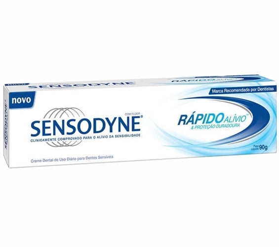 Creme Dental Sensodyne Rápido Alívio & Proteção Duradoura Caixa 90g