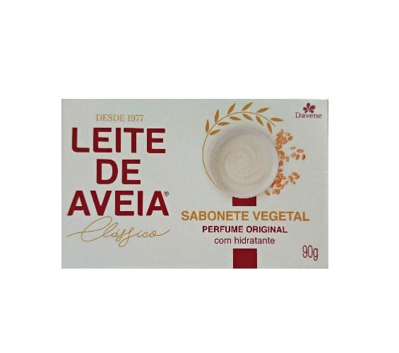 Sabonete em Barra Vegetal Perfume Original Davene Leite de Aveia Clássico Caixa 90g