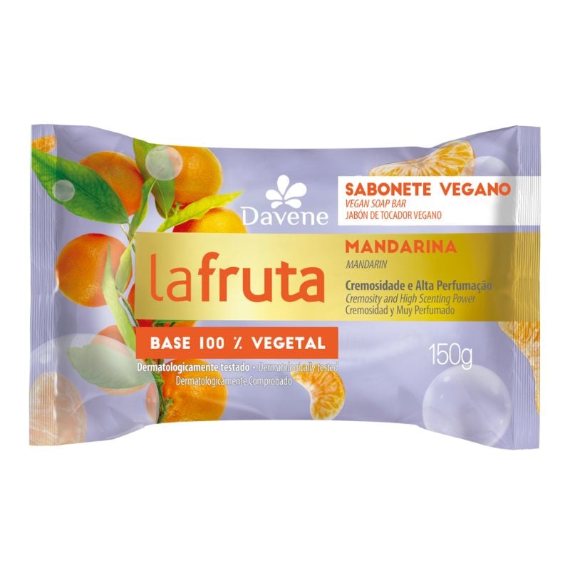 Sabonete em Barra Vegetal Mandarina Davene La Fruta Pacote 180g