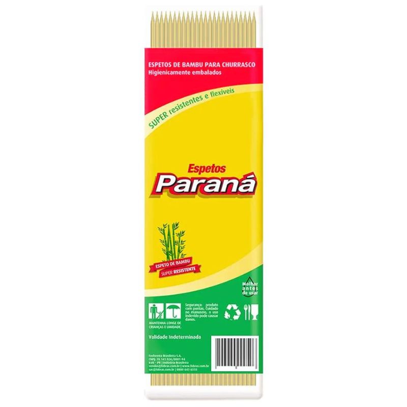 Espeto Parana Bambu 25cm - 50 Unidade