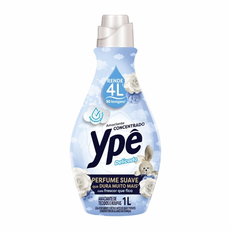 Amaciante de Roupa Concentrado Delicado Ypê Frasco 1L