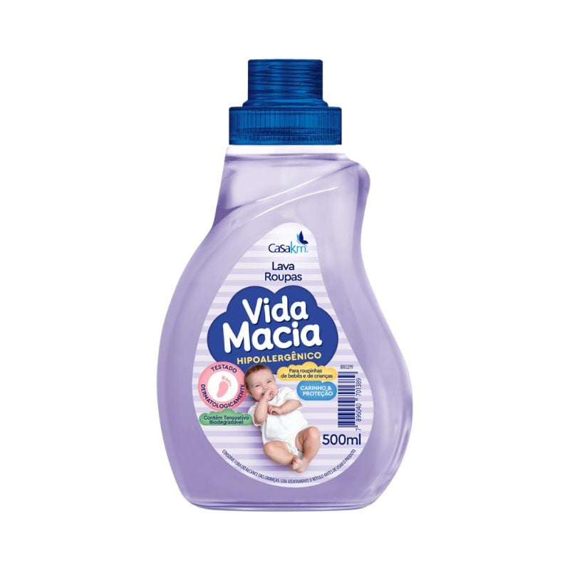 Lava-Roupas Líquido Carinho & Proteção Vida Macia Frasco 500ml