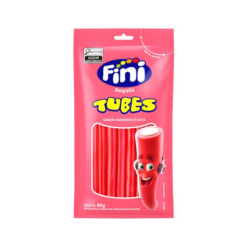 Goma Fini Tubes Morango 80g