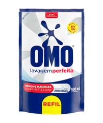 Lava Roupas Líquido Omo Lavagem Perfeita Sachê 900ML Refil Econômico