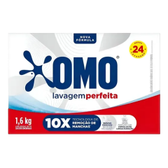 Lava Roupas em Pó Omo Lavagem Perfeita Caixa 1,6kg