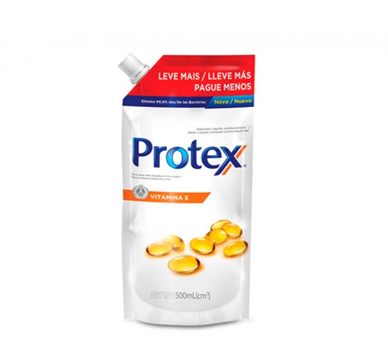 Sabonete Líquido Antibacteriano Protex Vitamina E Sachê 500ml Refil Leve Mais Pague Menos