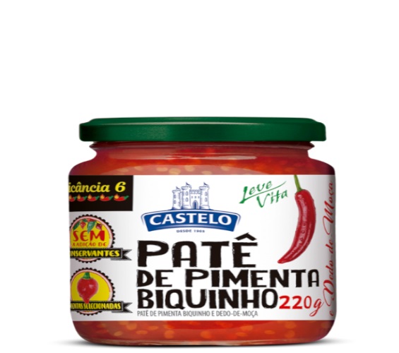 PATE CASTELO PIM BIQUINHO E DEDO MOCA
