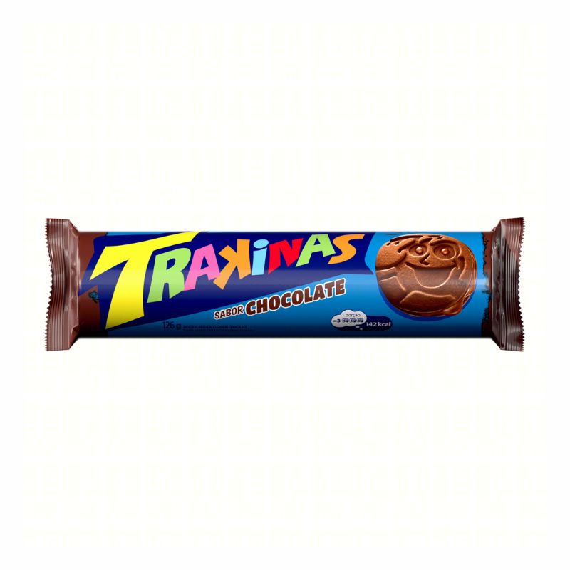 Biscoito Recheio Chocolate Trakinas Pacote 126g