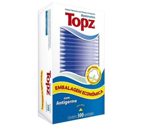 Topz Hastes Flexíveis Caixa 300 Unidades