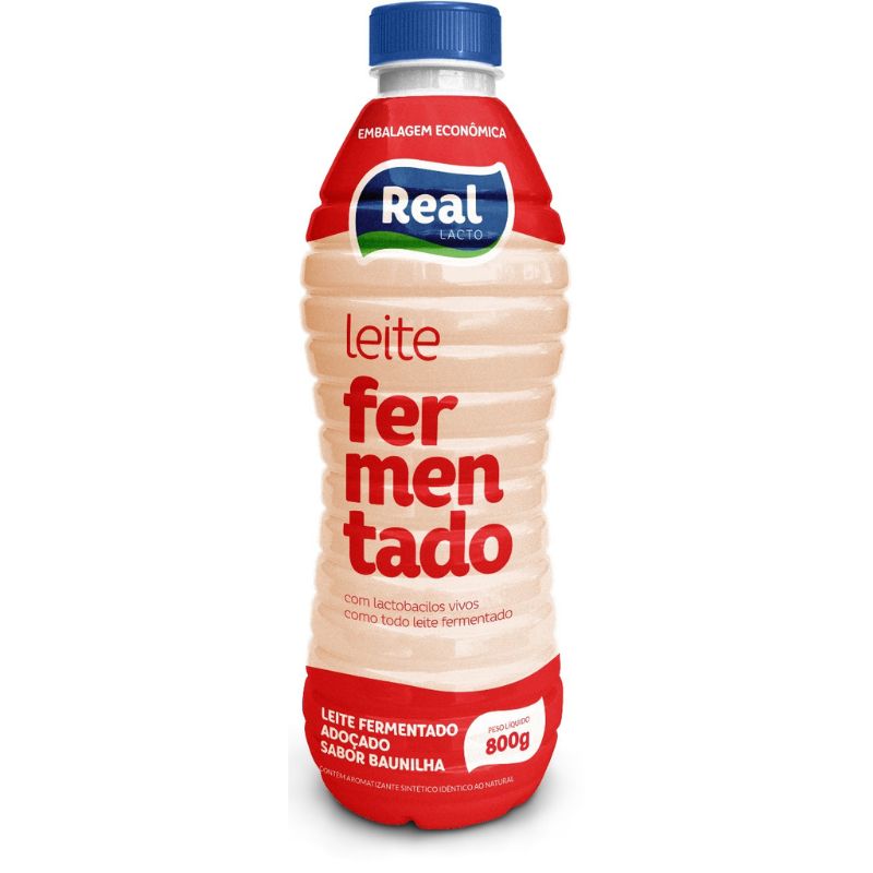 Leite Fermentado Real Sabor Baunilha 800g
