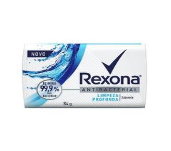 Sabonete em Barra Antibacterial Rexona Limpeza Profunda Cartucho 84g