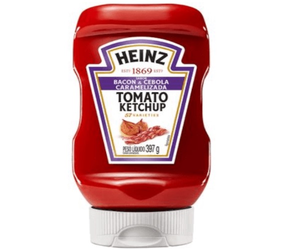 Ketchup Bacon & Cebola Caramelizada Heinz Squeeze 397g