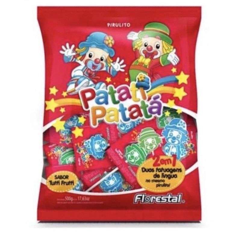 Pirulito Florestal Patati Patatá Sabor Tutti Frutti 50G