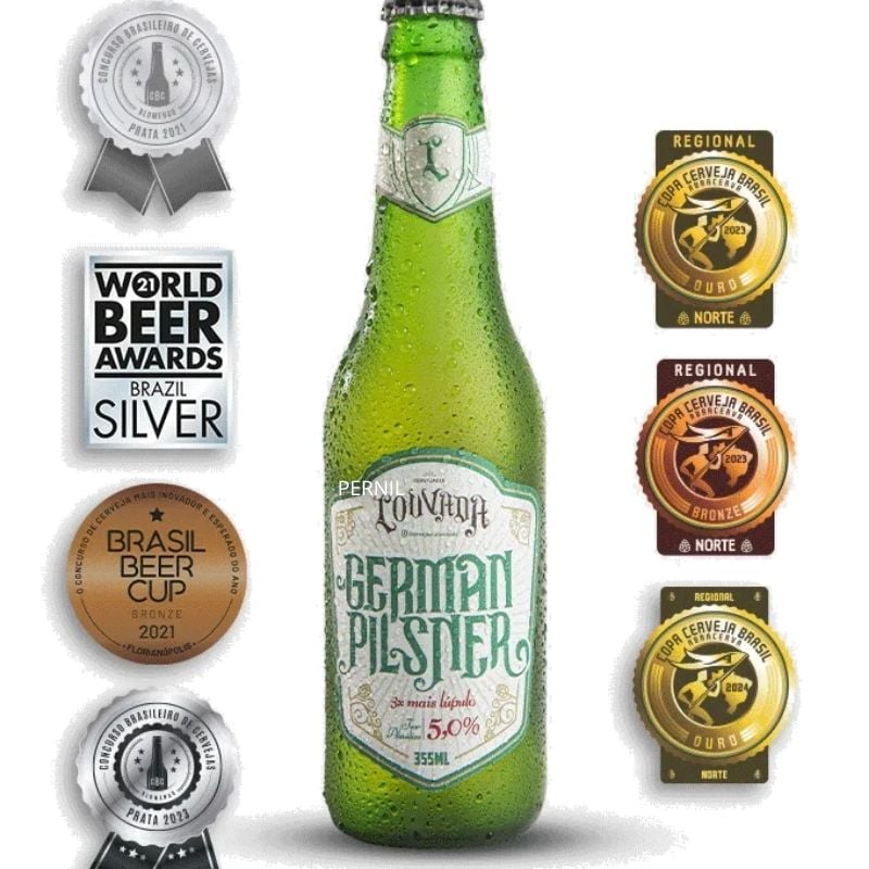 Cerveja Louvada Lager German Pilsner 355ml