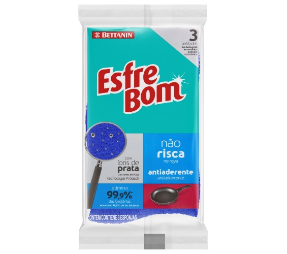 Esponja Esfrebom Não Risca 3 unidades