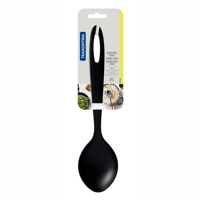 Colher Tramontina Servir Nylon Preto