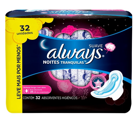 ABS ALWAYS C/ABAS NOITE TRANQ SUAVE L+P-