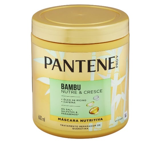 Máscara Nutritiva Pantene Bambu Nutre & Cresce Pote 600ml