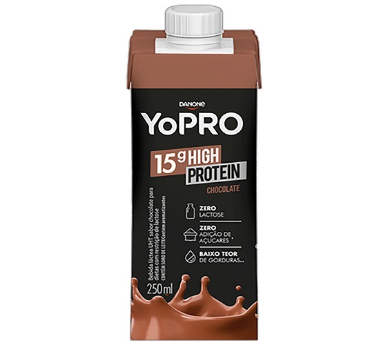 Bebida Láctea UHT Chocolate Zero Lactose Yopro 15g High Protein Caixa 250ml