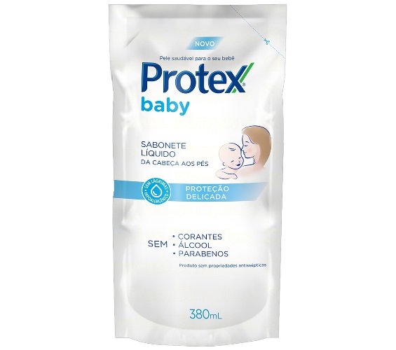 Sabonete Líquido da Cabeça aos Pés Protex Baby Proteção Delicada Sachê 380ml
