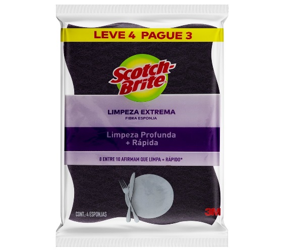Esponja Limpeza Extrema Scotch-Brite Leve 4 Pague 3 Unidades