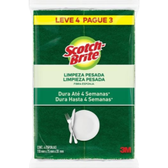Esponja Limpeza Pesada Scotch-Brite 4UN