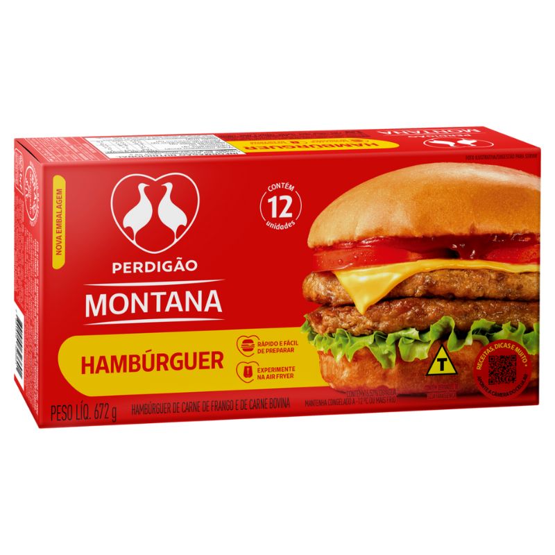 Hambúrguer Perdigão de Carne Bovina 672g