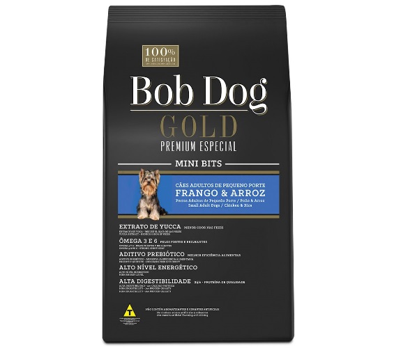 Ração Bob Dog Gold Premium Bit de Frango & Arroz 3KG
