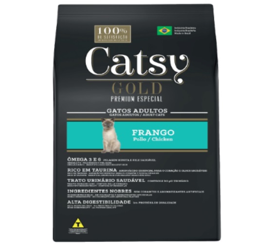 Ração Catsy Gold frango Adulto 1kg