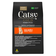Ração Catsy Gold Salmão Gato Castrado 10,1KG