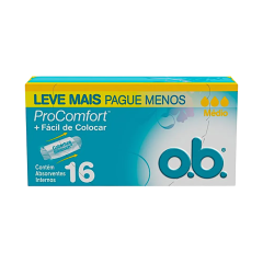 Absorvente Interno OB ProComfort Médio com 16un